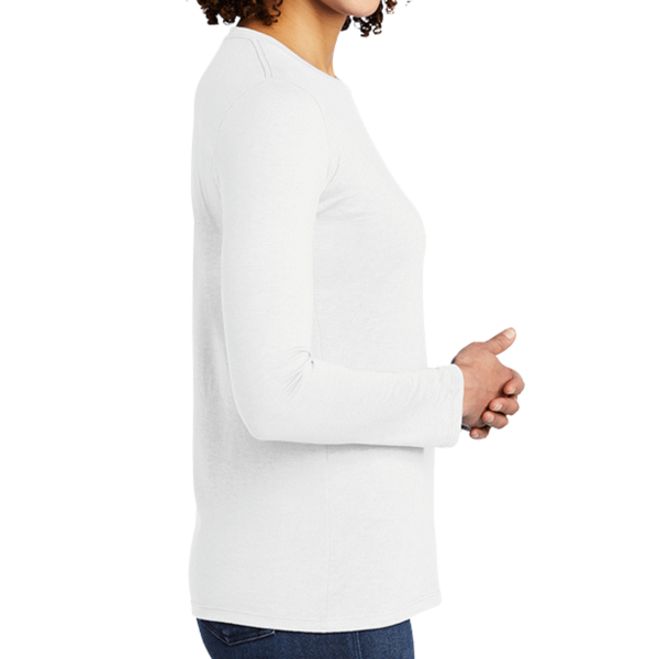 AllMade Women's Tri Blend Long Sleeve Tee, Fairly White, Right Sleeve view