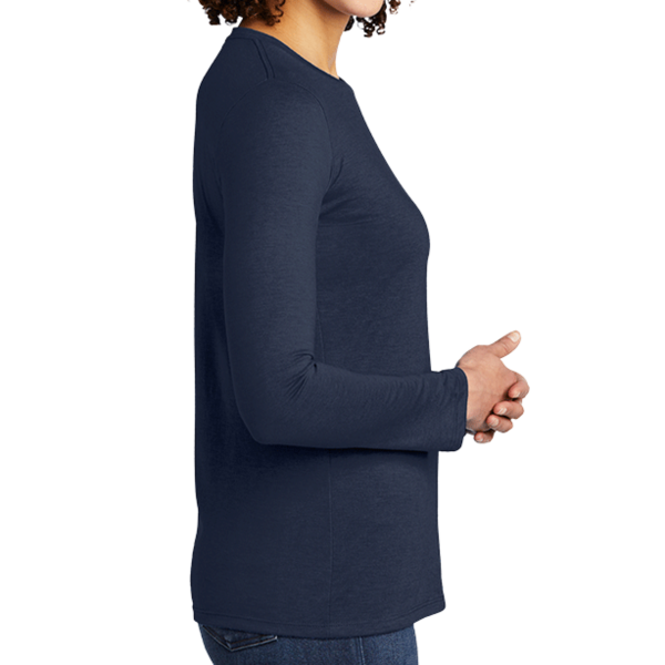 AllMade Women's Tri Blend Long Sleeve Tee, Rebel Blue, Right Sleeve view