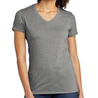 AllMade Women's Tri Blend V Neck Tee, Aluminum Grey, Front view