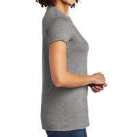 AllMade Women's Tri Blend V Neck Tee, Aluminum Grey, Right Sleeve view