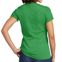 AllMade Women's Tri Blend V Neck Tee, Enviro Green, Back view