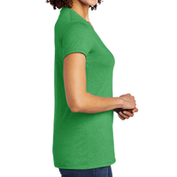 AllMade Women's Tri Blend V Neck Tee, Enviro Green, Right Sleeve view