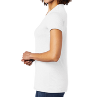 AllMade Women's Tri Blend V Neck Tee, Fairly White, Left Sleeve view