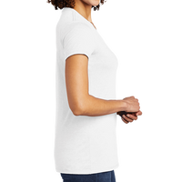 AllMade Women's Tri Blend V Neck Tee, Fairly White, Right Sleeve view