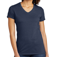 AllMade Women's Tri Blend V Neck Tee, Rebel Blue, Front view
