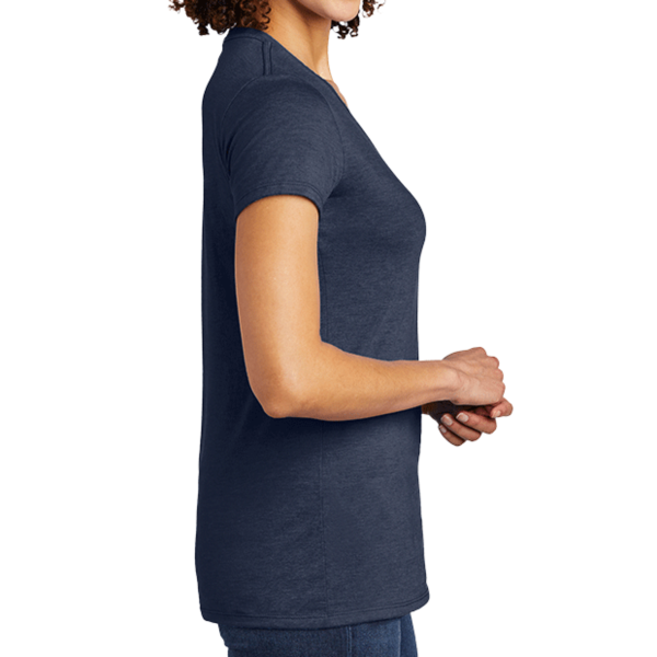 AllMade Women's Tri Blend V Neck Tee, Rebel Blue, Right Sleeve view