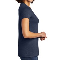AllMade Women's Tri Blend V Neck Tee, Rebel Blue, Right Sleeve view