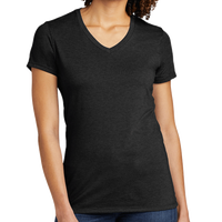 AllMade Women's Tri Blend V Neck Tee, Space Black, Front view