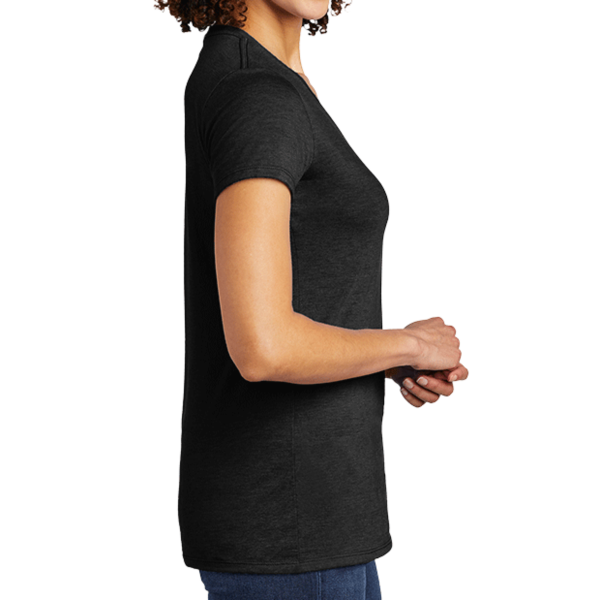 AllMade Women's Tri Blend V Neck Tee, Space Black, Right Sleeve view