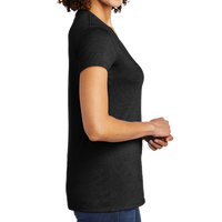 AllMade Women's Tri Blend V Neck Tee, Space Black, Right Sleeve view