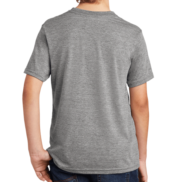 AllMade Youth Tri Blend Tee, Aluminum Grey, Back view