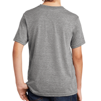 AllMade Youth Tri Blend Tee, Aluminum Grey, Back view