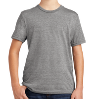 AllMade Youth Tri Blend Tee, Aluminum Grey, Front view