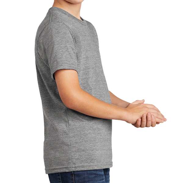 AllMade Youth Tri Blend Tee, Aluminum Grey, Right Sleeve view