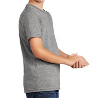 AllMade Youth Tri Blend Tee, Aluminum Grey, Right Sleeve view