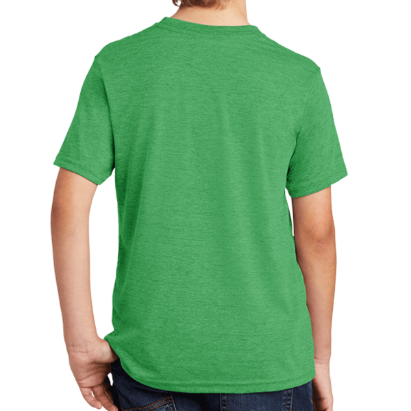 AllMade Youth Tri Blend Tee, Enviro Green, Back view