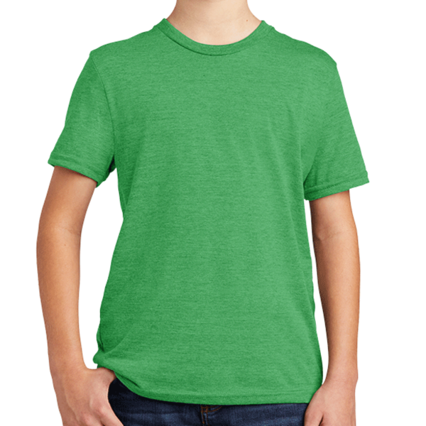 AllMade Youth Tri Blend Tee, Enviro Green, Front view