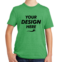 AllMade Youth Tri Blend Tee, Enviro Green, Front view, Mockup