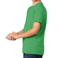 AllMade Youth Tri Blend Tee, Enviro Green, Left Sleeve view