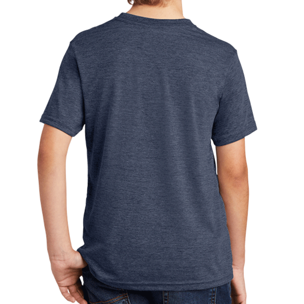 AllMade Youth Tri Blend Tee, Rebel Blue, Back view
