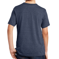 AllMade Youth Tri Blend Tee, Rebel Blue, Back view