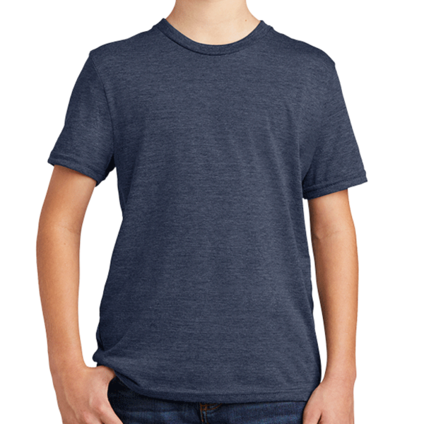 AllMade Youth Tri Blend Tee, Rebel Blue, Front view