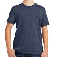 AllMade Youth Tri Blend Tee, Rebel Blue, Front view