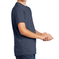 AllMade Youth Tri Blend Tee, Rebel Blue, Right Sleeve view