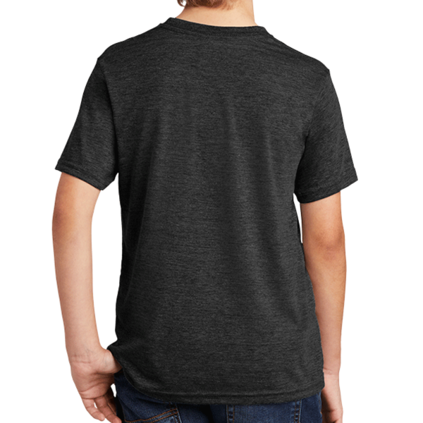 AllMade Youth Tri Blend Tee, Space Black, Back view