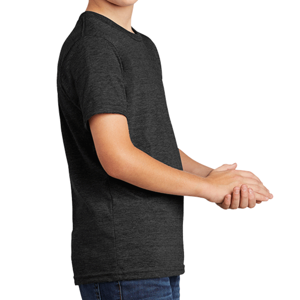 AllMade Youth Tri Blend Tee, Space Black, Right Sleeve view
