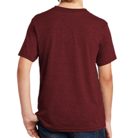 AllMade Youth Tri Blend Tee, Vino Red, Back view