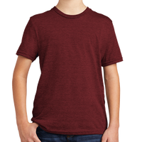 AllMade Youth Tri Blend Tee, Vino Red, Front view