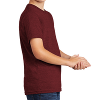 AllMade Youth Tri Blend Tee, Vino Red, Right Sleeve view