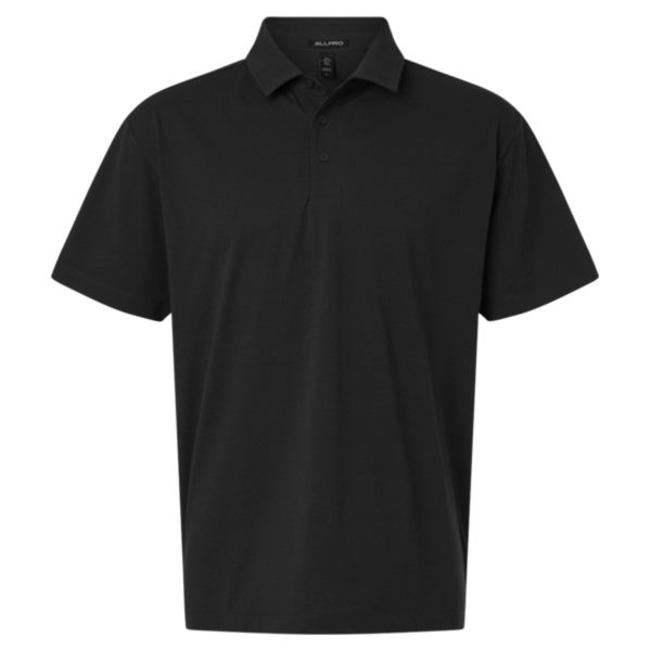 AllPro Men's Pro-Flex Sorona® Polo, Black, Front view