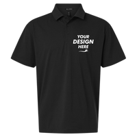 AllPro Men's Pro-Flex Sorona® Polo, Black, Front view, Mockup
