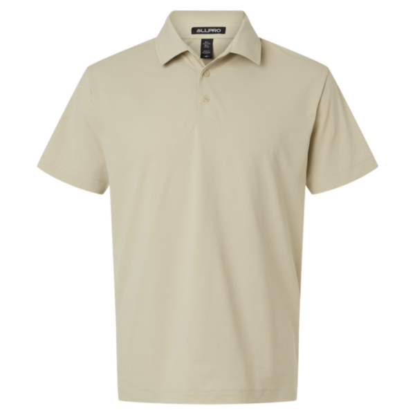 AllPro Men's Pro-Flex Sorona® Polo, Sand, Front view