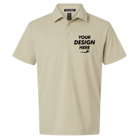 AllPro Men's Pro-Flex Sorona® Polo, Sand, Front view, Mockup