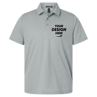 AllPro Men's Pro-Lock Performance Mélange Polo, Silver Melange, Front view, Mockup