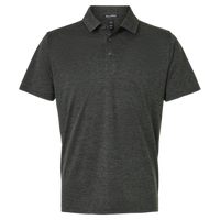 AllPro Men's Pro-Lock Performance Mélange Polo, Black Melange, Front view