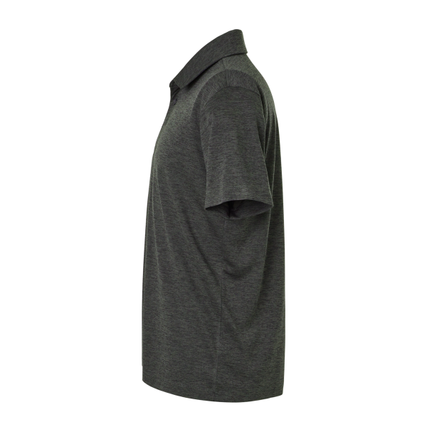 AllPro Men's Pro-Lock Performance Mélange Polo, Black Melange, Left Sleeve view