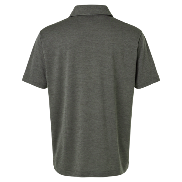 AllPro Men's Pro-Lock Performance Mélange Polo, Charcoal Melange, Back view