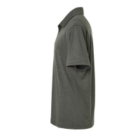 AllPro Men's Pro-Lock Performance Mélange Polo, Charcoal Melange, Left Sleeve view