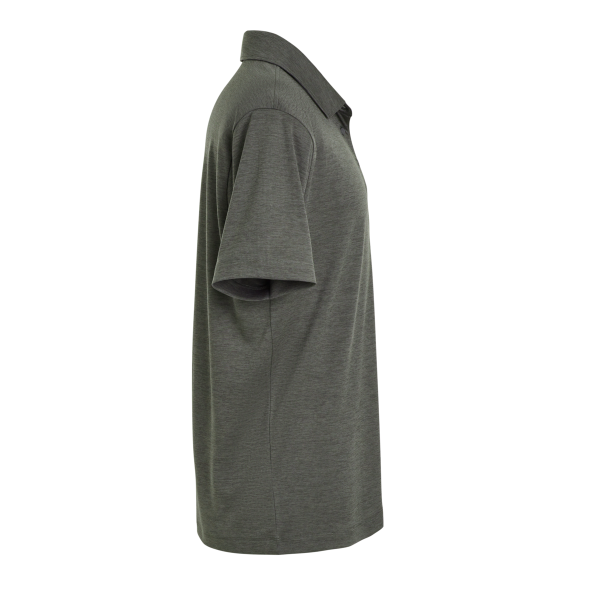 AllPro Men's Pro-Lock Performance Mélange Polo, Charcoal Melange, Right Sleeve view