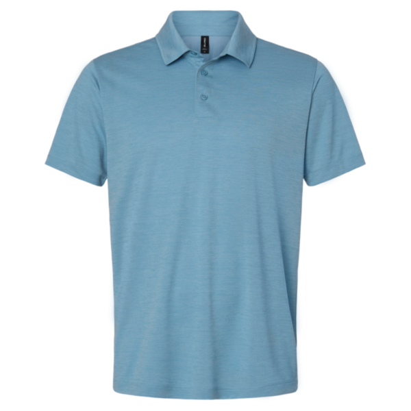 AllPro Men's Pro-Lock Performance Mélange Polo, Cloud Blue Melange, Front view