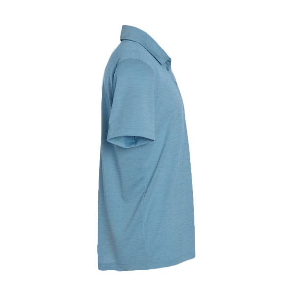 AllPro Men's Pro-Lock Performance Mélange Polo, Cloud Blue Melange, Right Sleeve view
