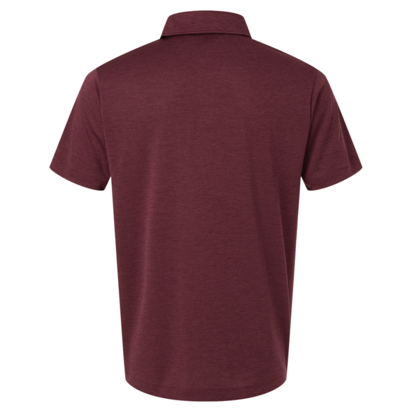 AllPro Men's Pro-Lock Performance Mélange Polo, Maroon Melange, Back view
