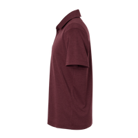 AllPro Men's Pro-Lock Performance Mélange Polo, Maroon Melange, Left Sleeve view