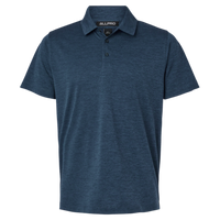 AllPro Men's Pro-Lock Performance Mélange Polo, Navy Melange, Front view