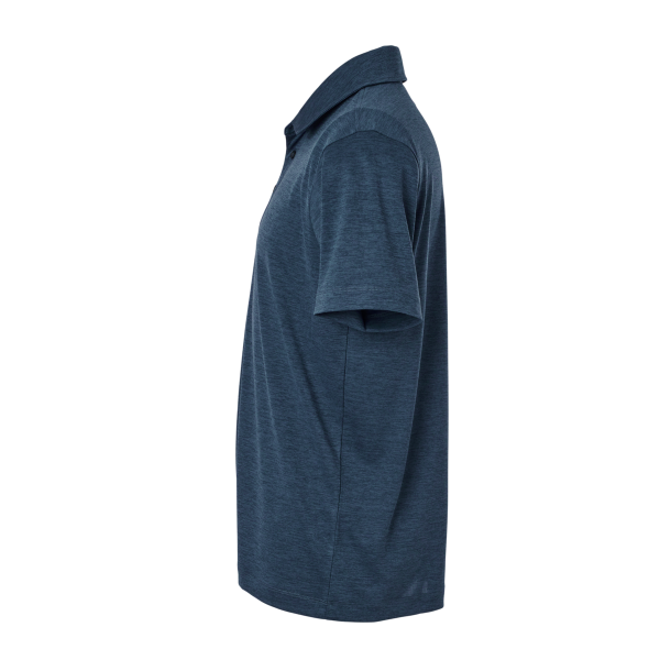AllPro Men's Pro-Lock Performance Mélange Polo, Navy Melange, Left Sleeve view