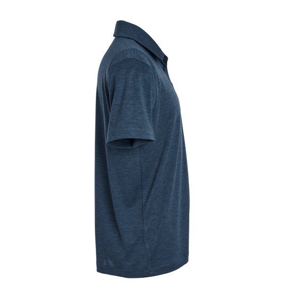 AllPro Men's Pro-Lock Performance Mélange Polo, Navy Melange, Right Sleeve view